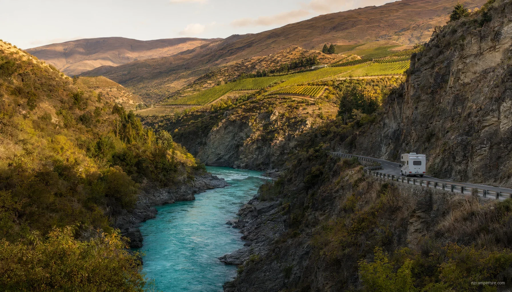 Queenstown to Cromwell — motorhome drive guide — NZ campervan route