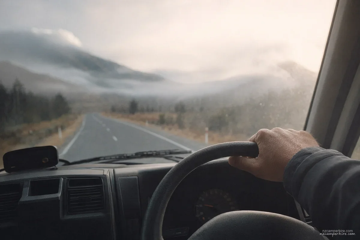 A quiet moment on the Auckland to Hamilton — motorhome drive guide route