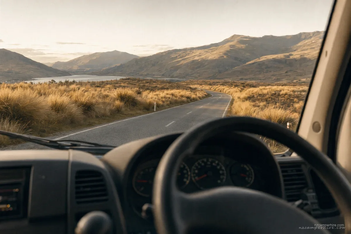 A quiet moment on the Rotorua to Taupo — motorhome drive guide route