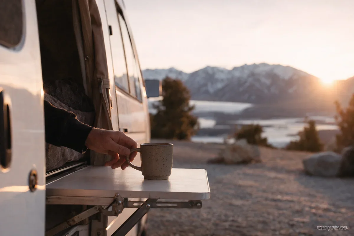 A quiet moment on the South Island in 14 days route